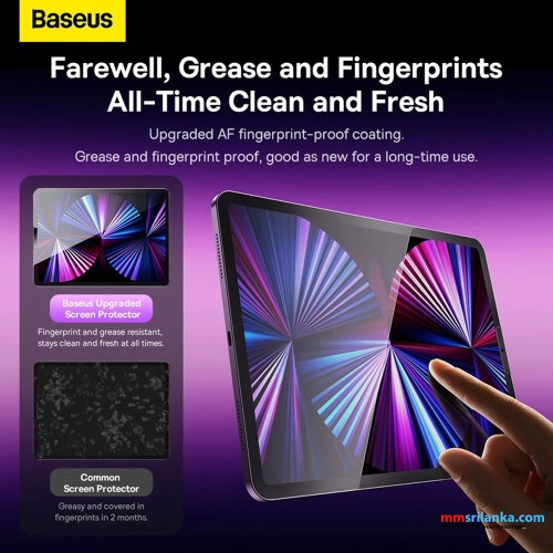 Baseus iPad Pro/Air3 10.5″ / iPad 7/8/9 10.2″ Crystal Series HD Tempered Glass Screen Protector